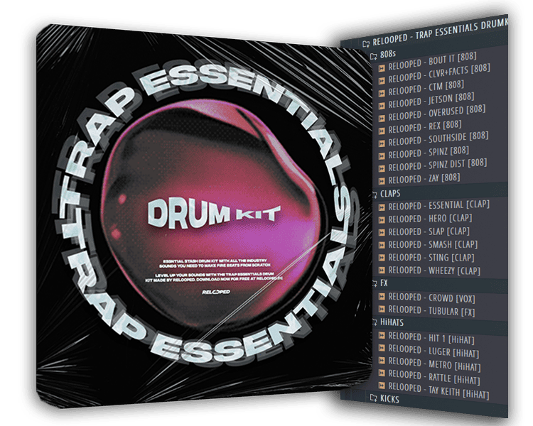 cover of our free trap drum kit for fl studio